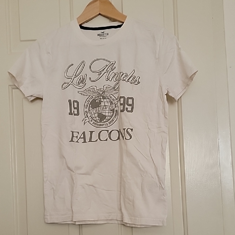 Hollister Woldwide White Graphic Tee Los Angeles Women's XS 100% Cotton